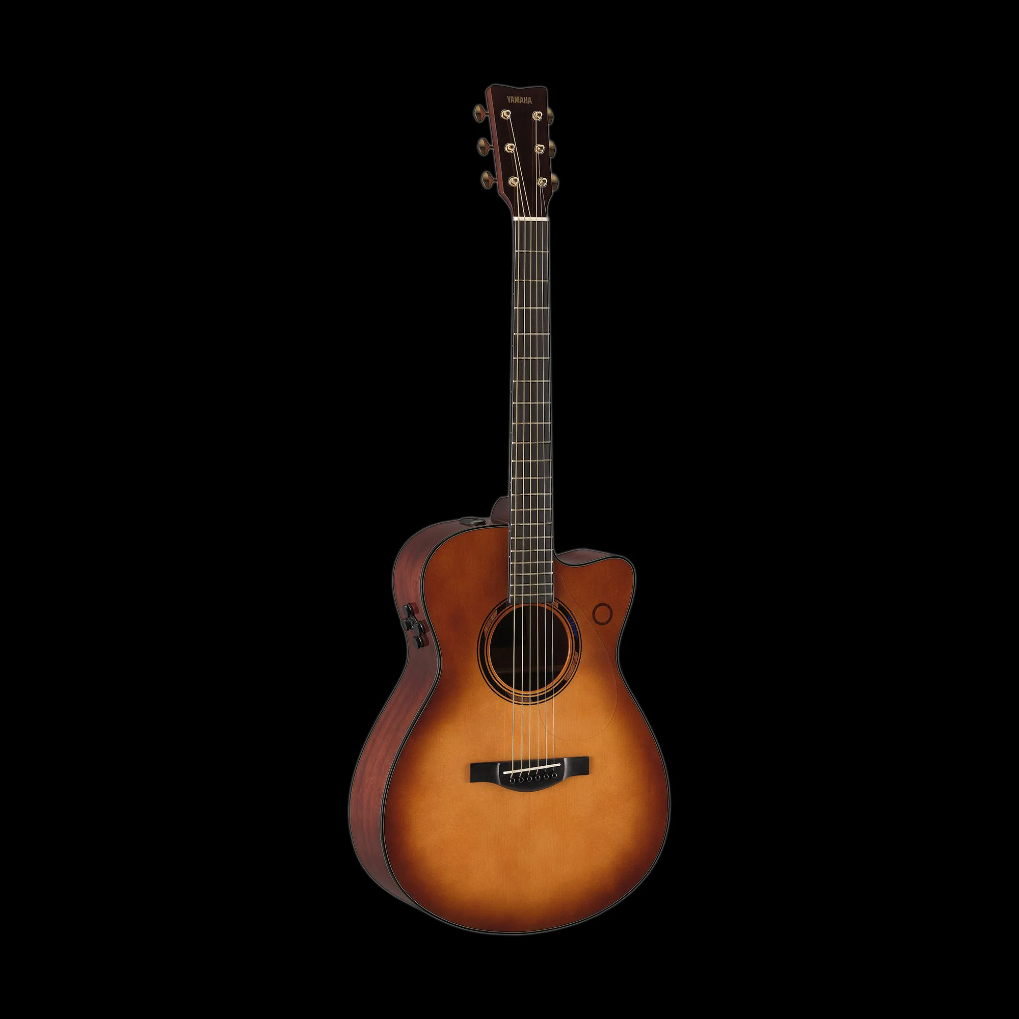 Yamaha TAS3 C TransAcoustic Concert Sand Burst Acoustic Electric Guitar with Case - Image 4