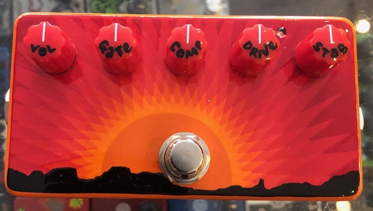 ZVex USA Made Hand Painted Fuzz Factory Fuzz Guitar Pedal NAMM 1/1 Sunrise