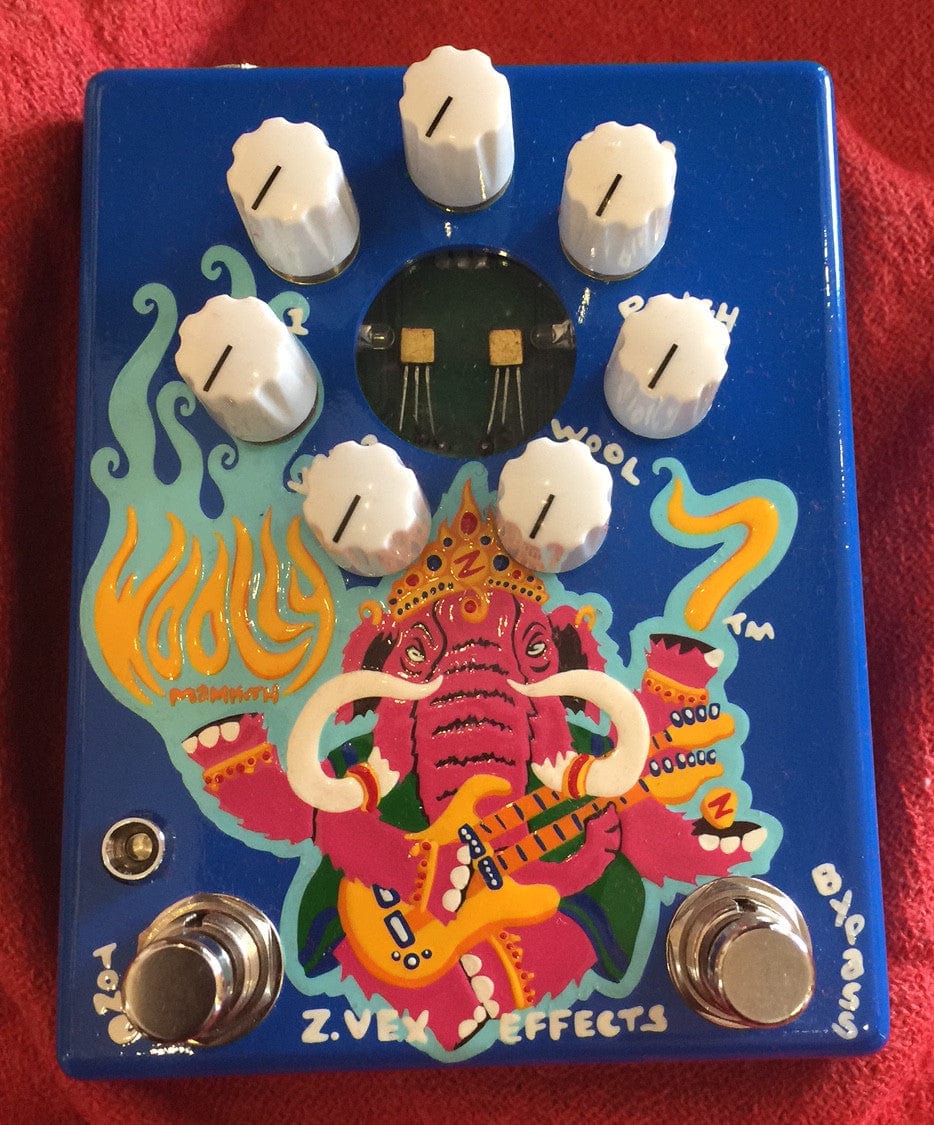 ZVex USA Made Handpainted Wooly Mammoth 7 WM7 Fuzz Guitar Pedal